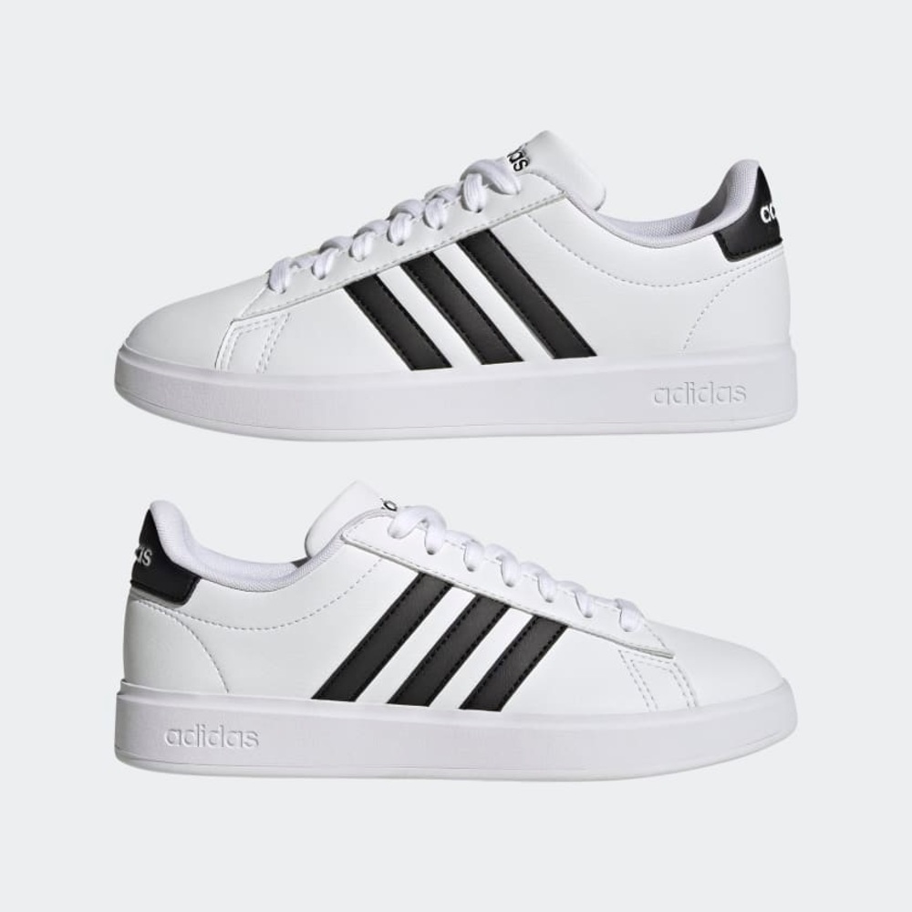 NWT Women’s Grand Court CLOUDFOAM ADIDAS SNEAKERS Cloud White/Core Black (8.5)